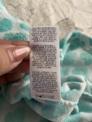 Y2k Juicy Couture Terry Cloth Mini Dress Baby Blue Hearts Tie Waist Strapless S