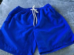 M L BLUE SWIM PANTS MESH FRONT POCKETS BACK POCKET DRAWSTRING WAIST NWT $29