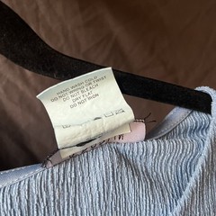 B. DARLIN | Dusty Blue Shift Dress Textured Boho Cottagecore Spring | 13/14