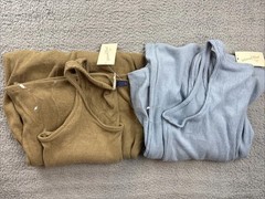 2x Universal Thread Womens Size Large Drop Waist Knit Midi Slip Dress Brown/Blue