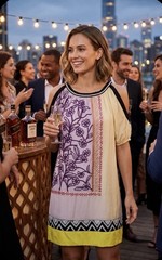 Anthropologie Leifnotes Silk beaded embroidered Cold-Shoulder Floral Dress 6