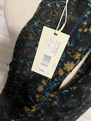 NWT Ramy Brook Camilla silk mini dress size L pull on dry clean green floral