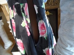 Moschino CheapandChic Blue-Black Multi Cotton/Silk Pleated Dress Size US 4