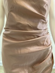 Alexia Admor Blush Satin Strapless Ruched Lined Sheath Knee Dress Size M