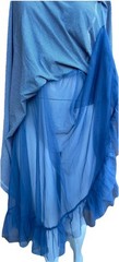 NEW Matilda Jane Fit & Flare XL Between The Lines Dress Blue White Stripe Tulle