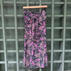 Boden Lilah Paisley Midi Versatile Tie Flowy Jersey Dress Size 6 Boho Resort