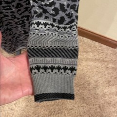 Evereve John + Jenn Black Leopard Sweater Dress Black & Gray Size Small NWT’s