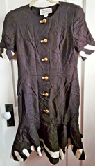 Constance Saunder&rsquo;s for Richard Warren women Sz 10 button down Mermaid dress
