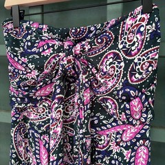 Boden Lilah Paisley Midi Versatile Tie Flowy Jersey Dress Size 6 Boho Resort