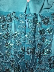 NEW Stacees Prom Homecoming Formal Dress Teal Sequin Embroidery W/ TAGS