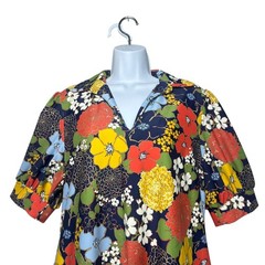 Jude Connally Emerson Dress Size M Autumn Blooms Navy Floral Pockets Preppy