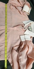 Tuckernuck Hunter Green Pink Crepe Callahan Shirt Dress Collar Cuff Cottage Core