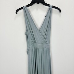 Lulus Surplice Stretch Jersey Knit Maxi Dress Side Slit Dusty Mint Medium NWT