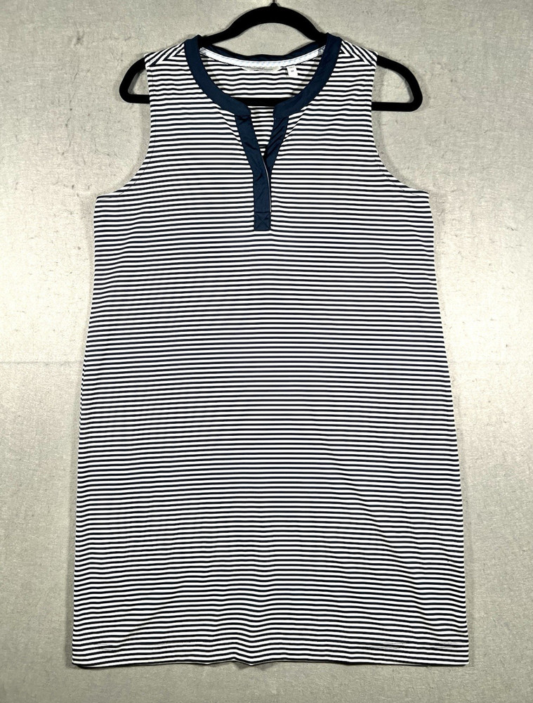 Vineyard Vines Women’s M Striped Top Navy White Performance Knit Summer Casual