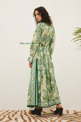 ALE 70% cotton 30% silk long dress lace-up waist shirt dress 2026 dress female