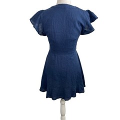 Lulus Size Medium Daytime Dreamer Navy Button Mini Dress Boho Western New