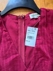Mila Mae Women&rsquo;s Tiered Long Sleeve Maxi Dress Cranberry/Red Size XS New W/ Tags