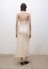 NWT MANGO MNG SELECTION COLLECTION $250 DRAPED NECKLINE SILK DRESS SZ S US 4