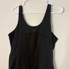 Elle Sport Women’s XL Black Tank Dress With Skort Summer Tennis EUC C7