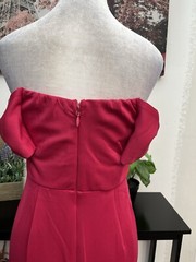 Fashion Nova Women’s Maxi Dress – Fuchsia Size S Off Shoulder Hidden Back Zipper
