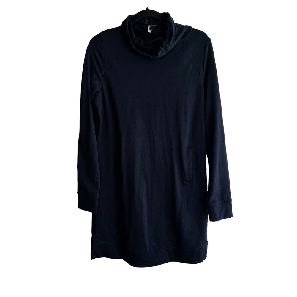Fabletics Liora Microfleece Lined Funnel Neck Long Sleeve Athleisure Dress Med