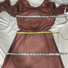 NWT $159 MINKPINK [ XS ] Astrid Plisse Tie Back Mini Dress Pink Metallic U1466
