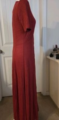 Vintage J Peterman & Co. Rust Button Down Linen Long Dress Sz 8 55&Prime; Long NWOT
