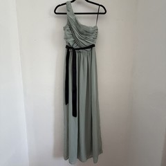 H&M Pale Mint Green Party Prom Bridesmaid Style Maxi Dress Size UK 12 VGC
