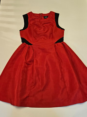 Prabal Gurung For Target Lined Red and Black Dress Fit and Flare Size 8 Edgy