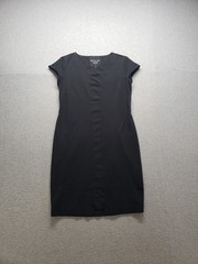 Bitte Kai Rand Women Sheath Dress 40 Black Round Neck Cap Sleeve Pullover Office