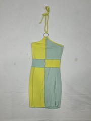 Women&rsquo;s Rue 21 Yellow and Sage Green Ribbed Knit Mini Dress – Size Small – NWT
