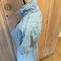 GUESS Chambray Shirtdress Dress denim blue lightweight western coastal office XS