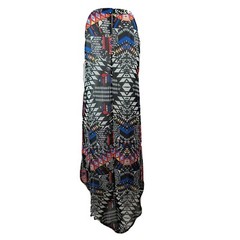 NY COLLECTION Multicolored Beaded Neckline Sleeveless Sheer Lined Dress Size M