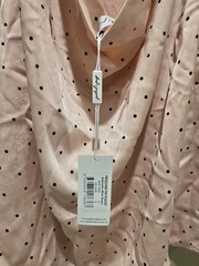 NWT Petal & Pup Gabrielle Pink Polka Dot Backless Halter Mini Dress Small