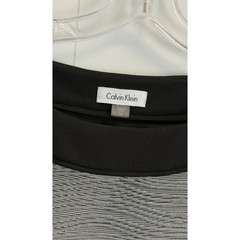 Calvin Klein Womens Black Grey Textured Colorblock Sheath Dress Size 10