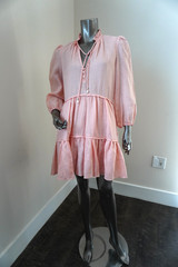 Veronica Beard Hawkin Linen Dress Pebble Light Coral Size 4 New Tag $448