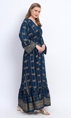 Elegant Bohemian Maxi Dress Formal Pockets Trendy Fashion One Size 8 10 12 14 16
