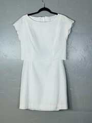 Lauren James Sullivan dress textured seersucker fabric Pick A Boo Back Size M