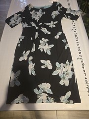 Connected Apparel Dress Black Floral 16