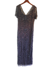 Pisarro Nights Dark Lavender Evening Gown Size 14 Formal Dress Retail $268 Women