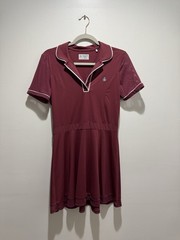 Original Penguin Burgundy Collared Golf Dress Performance Polo Tennis Dress S
