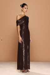 Sonya Moda Layan Gown, Midnight Desert (Brown), Size M | AU10 | US6, NWT