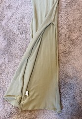 Coco & Beige Sage Green One Shoulder Stretch Maxi Dress Size Small NWT