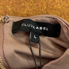 JLUXLABEL Womens Large Brown Ruched Ring Detail Open Back Maxi Dress NWT
