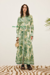 ALE 70% cotton 30% silk long dress lace-up waist shirt dress 2026 dress female
