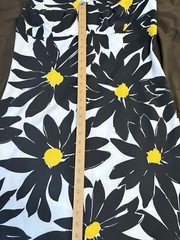 Women’s Size 12 White W/Black Yellow Floral Sheath Dress Sleeveless Ronni Nicole