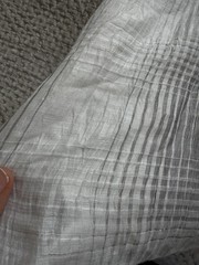 Sahara White Grey Check Lightweight Linen Blend Midi Dress Size XL Lagenlook