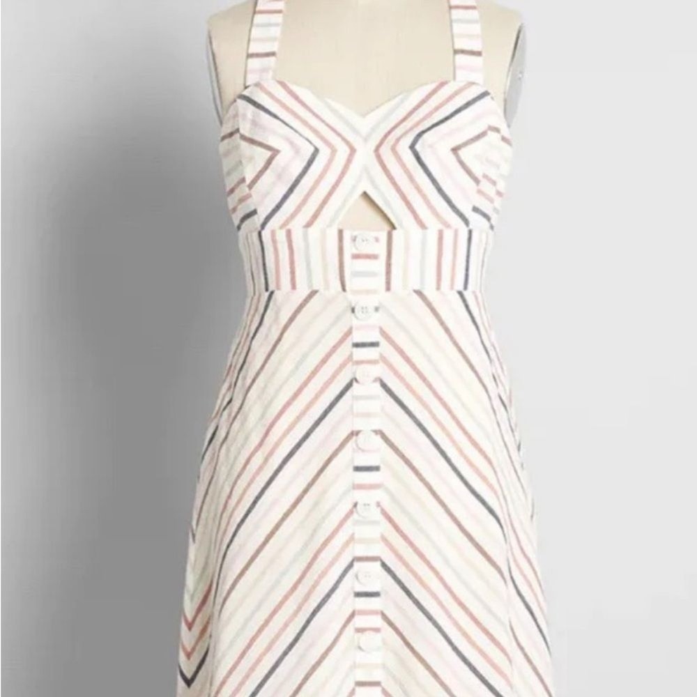 MODCLOTH – Sunset Cruise Just For You – Fit & Flare Size 16 NWT MIDI Dress