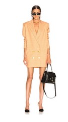 RRP £895 Yellow Orange White Blazer Dress UK6 Tailored Mini Dress Designer