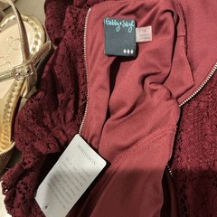 Gabby Skye Burgundy Floral Lace Round Neck Sleeveless Lined A-Line Dress 14 NWT